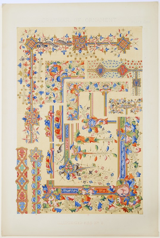 'Illuminated Manuscripts, No. 2', from 'The Grammar of Ornament', Plate LXXII