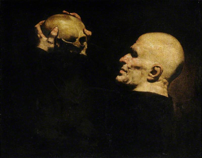 Man with a Skull