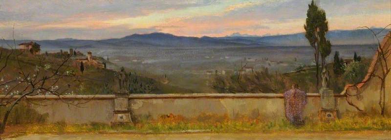 Landscape Study for 'Val d'Arno, Italy, Evening'