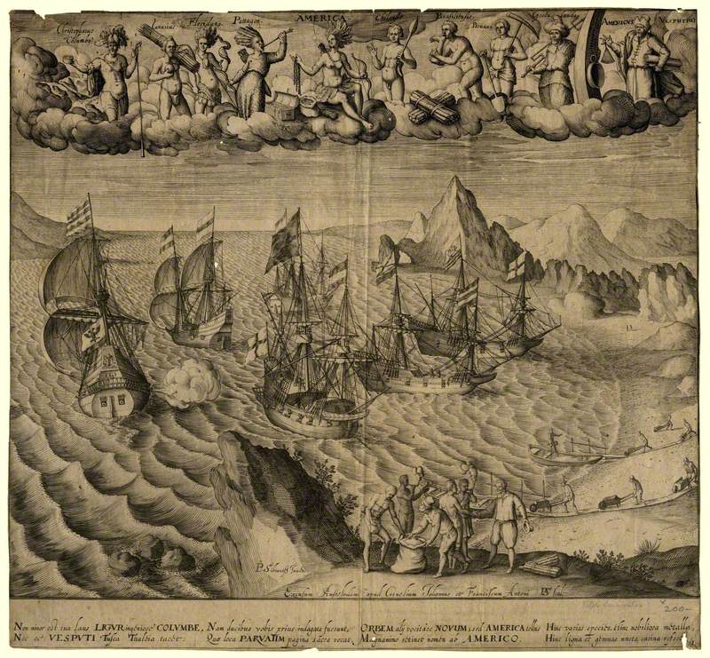 View of Spanish Fleet in an American Port