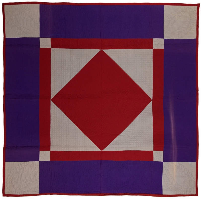 Amish Diamond-in-a-Square Quilt