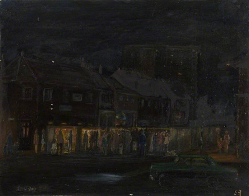 Night View of West Street and Bridgwater Fair