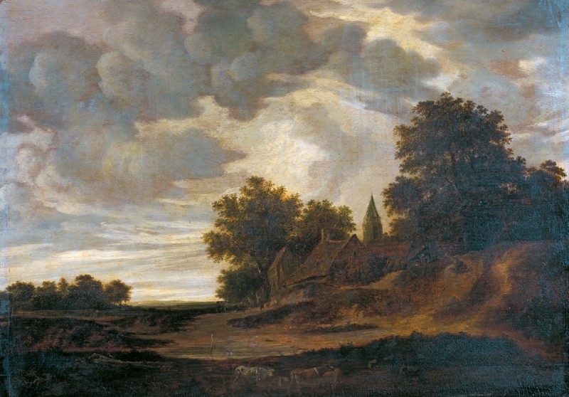 Landscape with a Church and Cattle