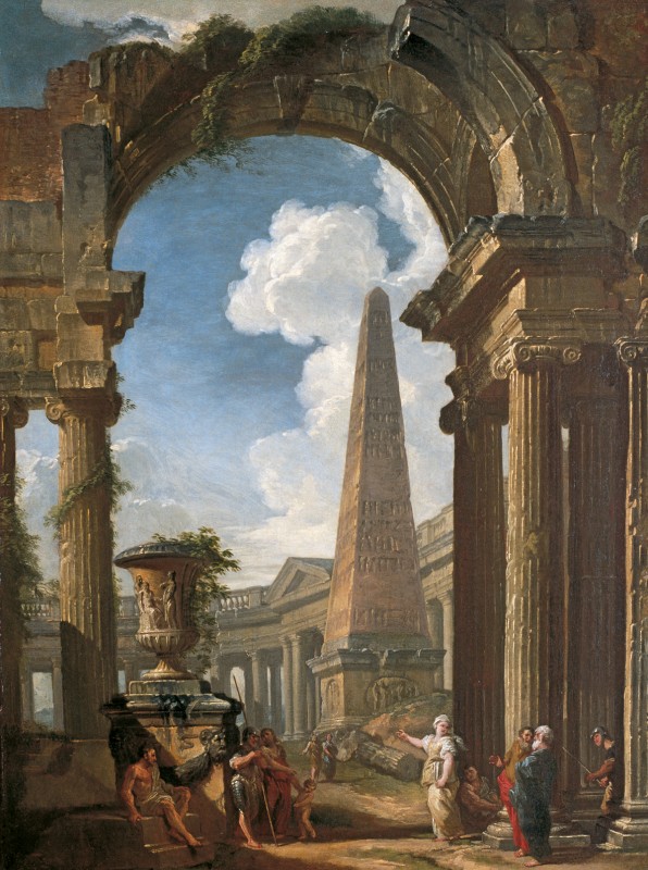 Ruins of a Temple with a Sibyl