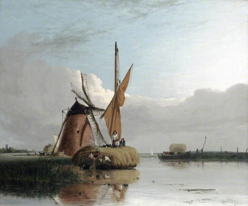 Barges on the Norfolk Broads
