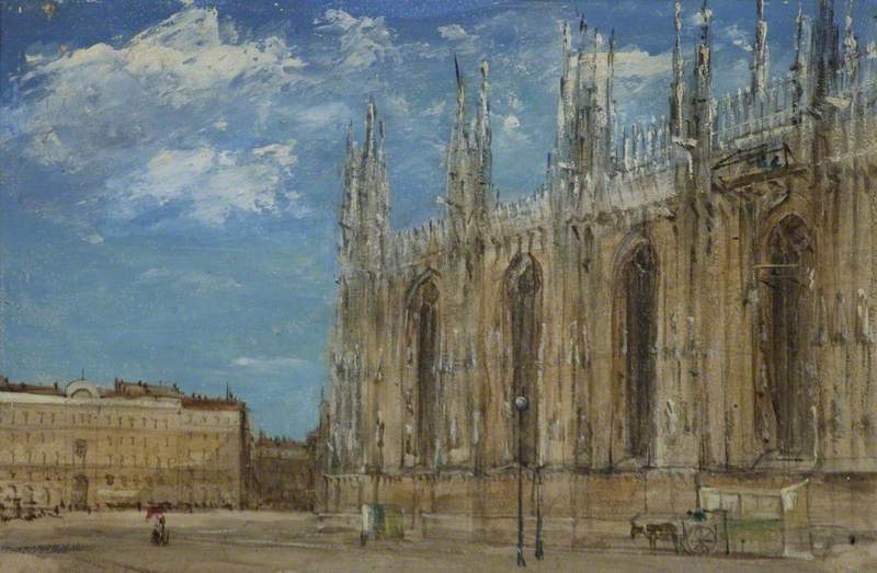 An Exterior View of Milan Cathedral
