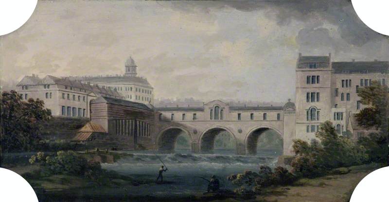 Pulteney Bridge, Weirs and Old Saint Michael's Church, Bath