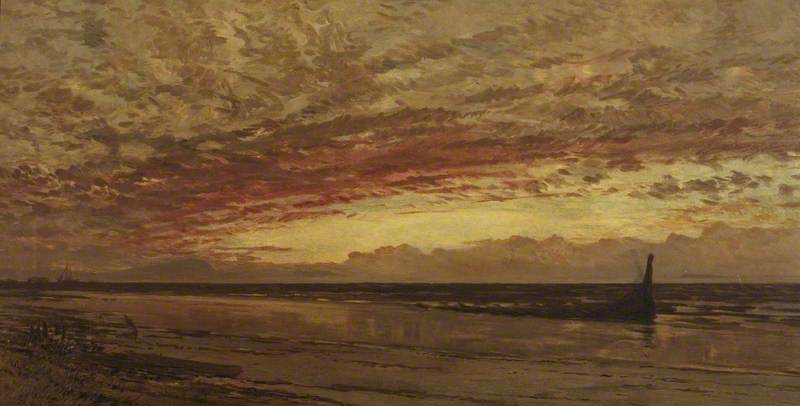 Wrecked, a Seascape at Sunset from the Somerset Coast