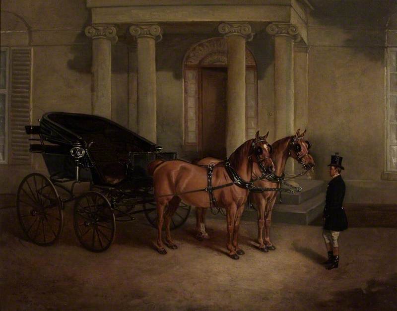 Rode Manor, Carriage and Pair at the Porch