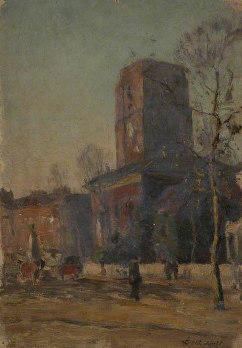 Street Scene with a Church