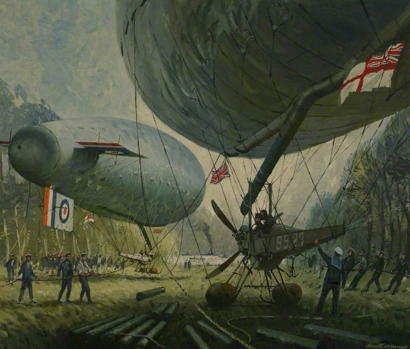 Airships at the Royal Navy Air Station, Capel, Surrey