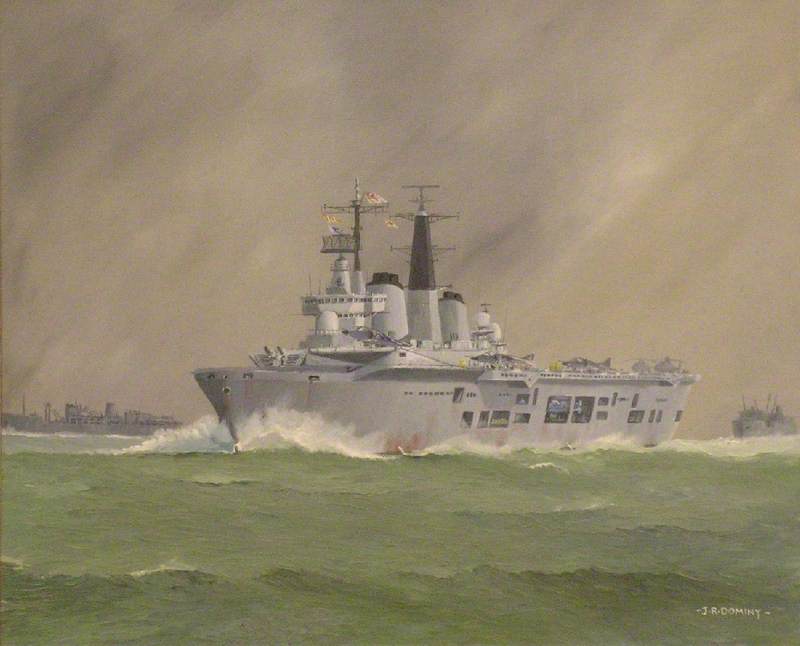 HMS 'Invincible' on Her Way to the South Atlantic