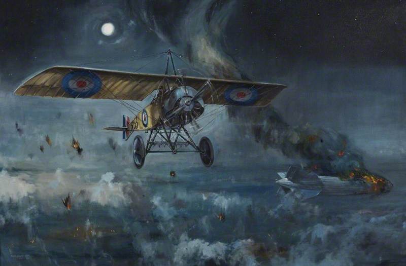 Reginald Alexander John Warneford, VC, Destroying German Airship 'LZ37' in Mid-air, 7 June 1915