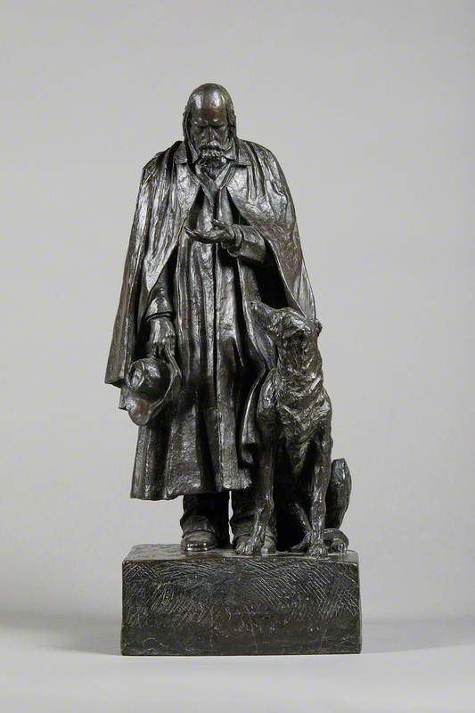 Lord Tennyson (1809–1892), with His Dog and a Hat