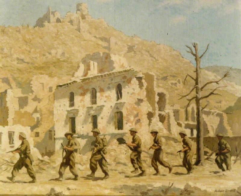 The East Surrey Regiment passing through Cassino, 18th May 1944