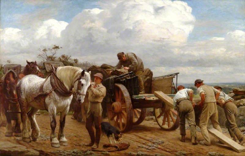 Loading at the Quarry, Holmbury Hill