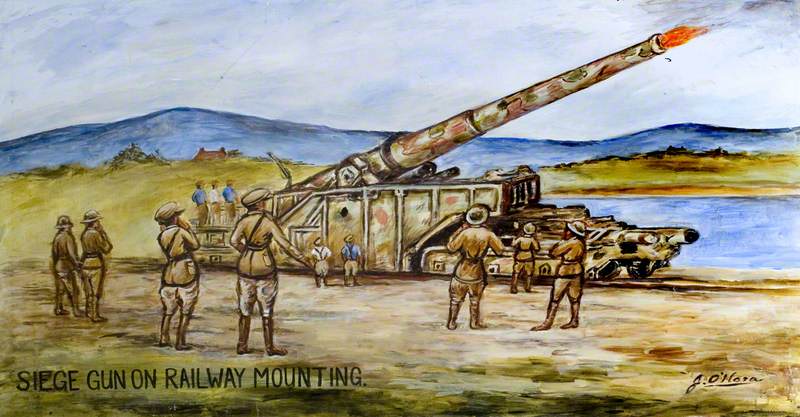 Siege Gun on Railway Mounting