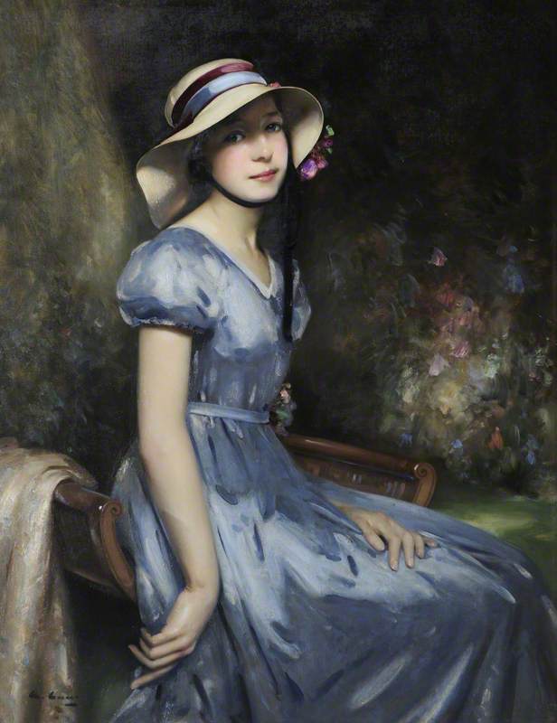 Girl in a Blue Gown