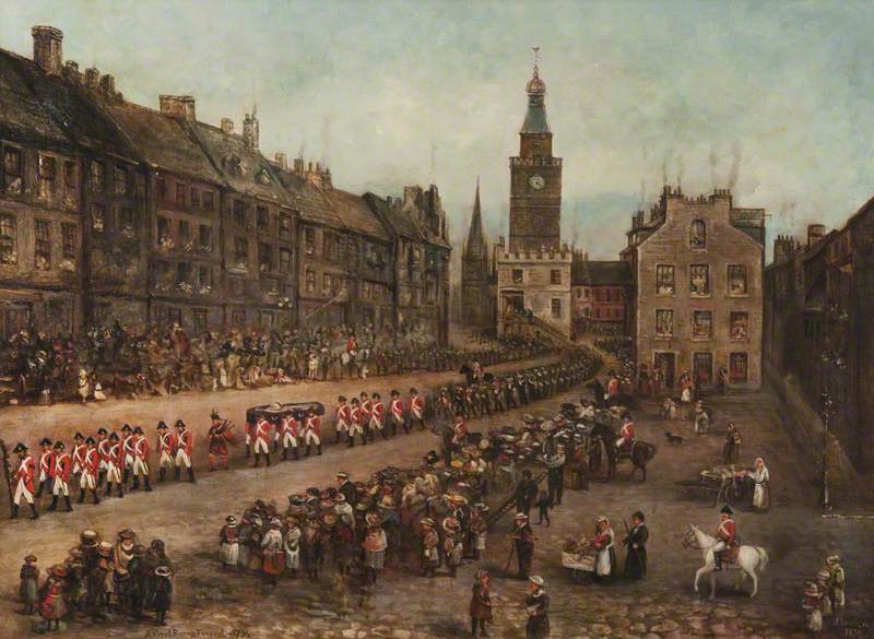 Robert Burns' Funeral Procession, Dumfries
