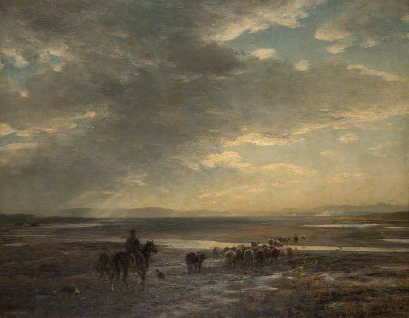 Driving Cattle on the Salt Marshes