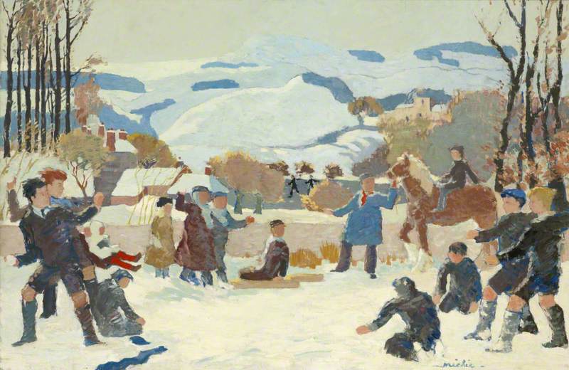 Children at Play (Snowball Fight)