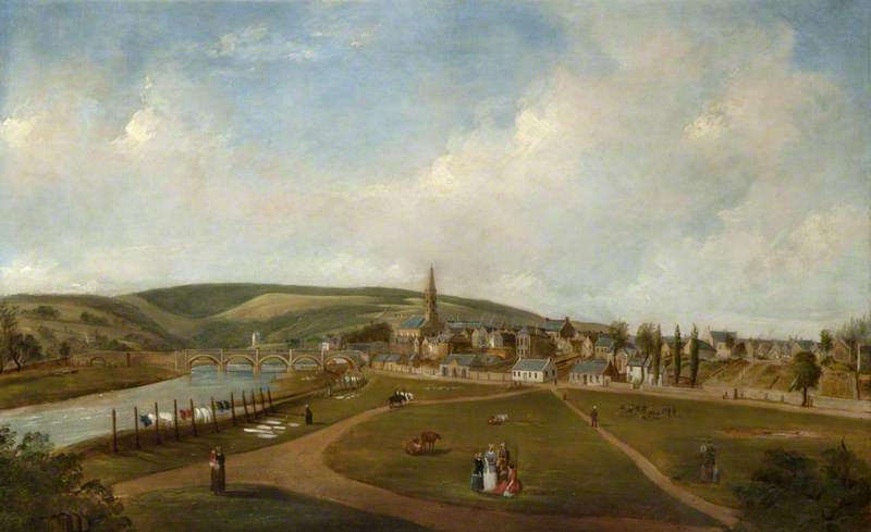 View of Peebles from Tweed Green