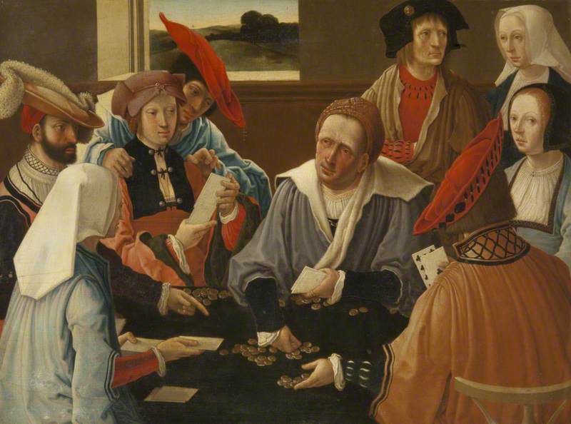 The Game Of Chess Painting  Lucas Van Leyden Oil Paintings