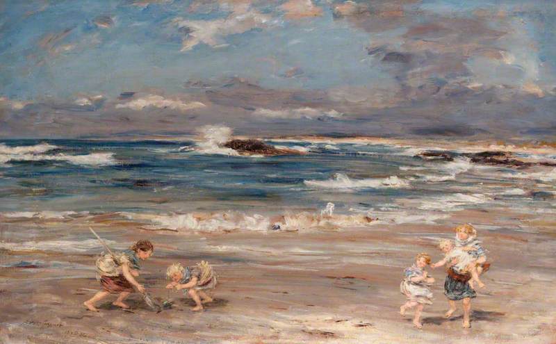 Children Playing on the Surf