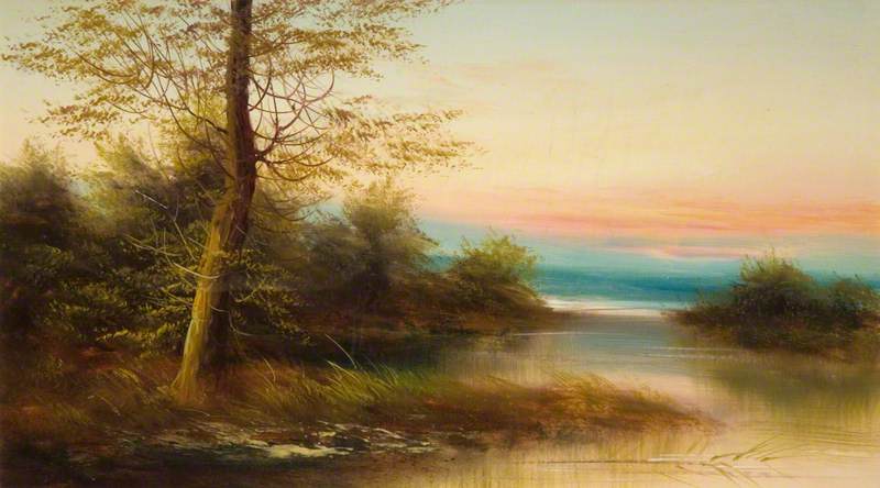 Landscape Scene at the Edge of the River
