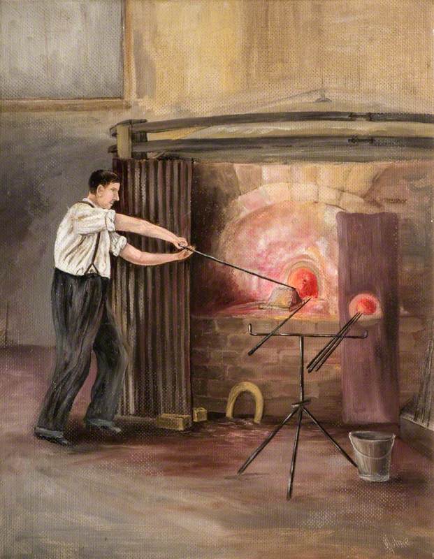 Glass Blowing, Harry Hassent and No. 8 Pot