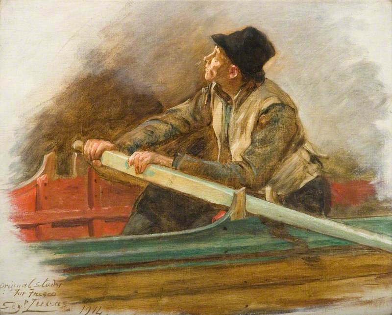 A Man Rowing