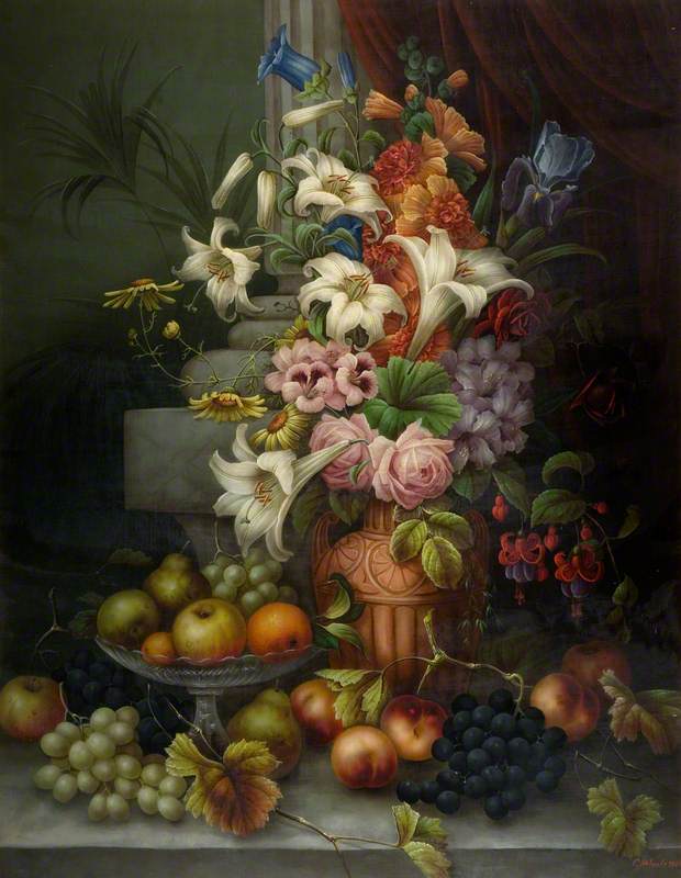 Still Life, Flowers and Fruit