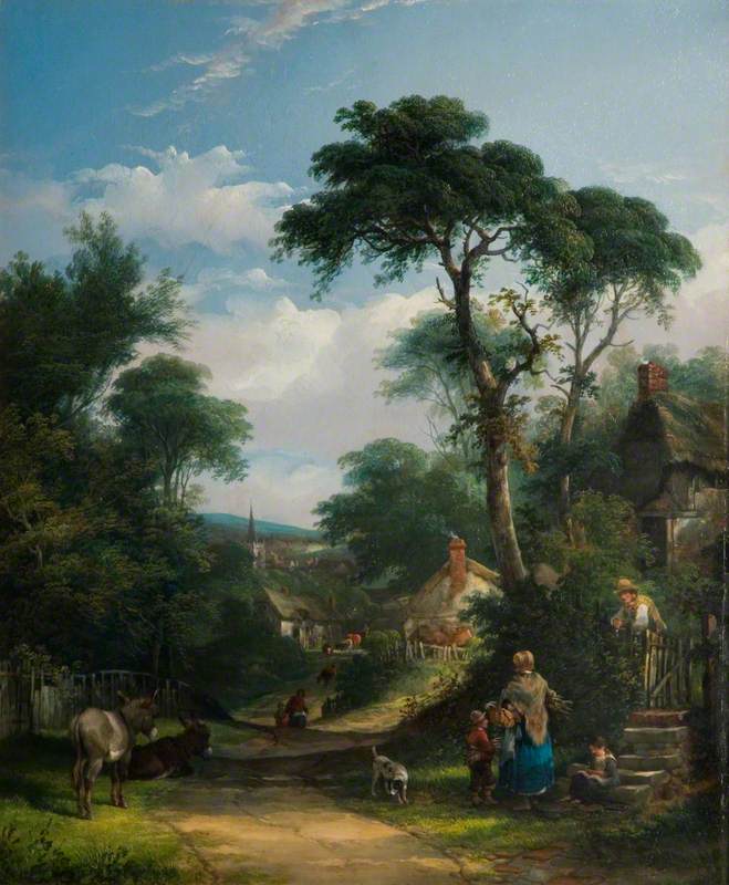 Landscape with Figures and Donkeys