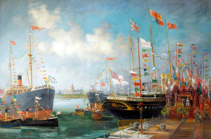 Opening of Queen Alexandra Dock, 13th July 1907