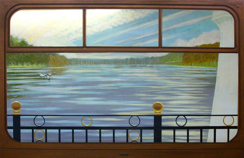 View from a Railway Carriage; A Reservoir