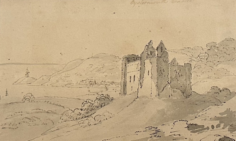 Oystermouth Castle – A Drawing from Nature