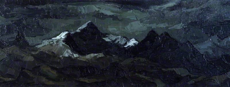 View of Snowdon in Winter