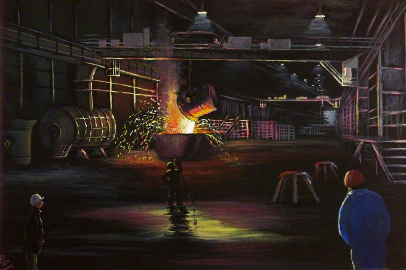 Last Cast in BSC Steelworks, Dowlais, 1987