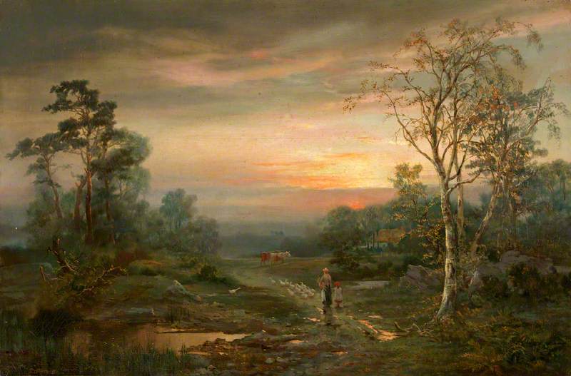 Evening Landscape with a Gooseherd and a Child