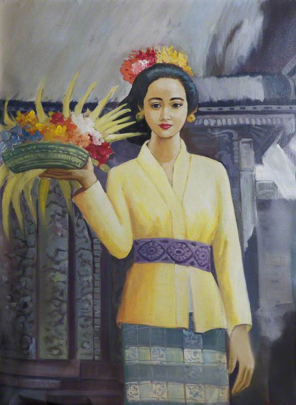 Bali (Local Woman Holding a Basket of Flowers)