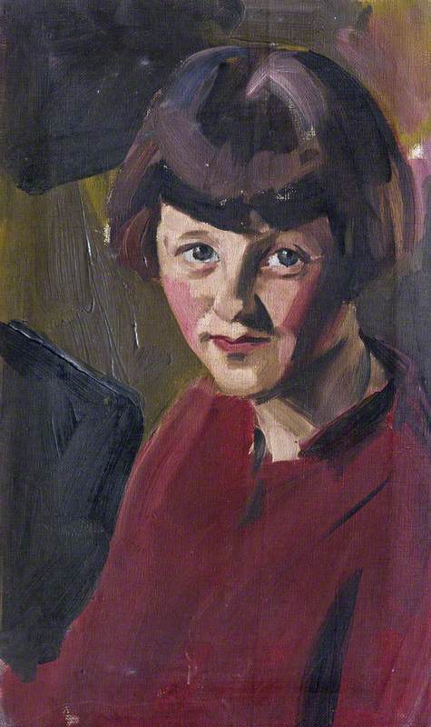 Portrait of an Unknown Girl Wearing Red