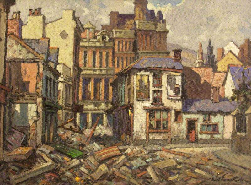 St Mary's Square after the Blitz, Swansea