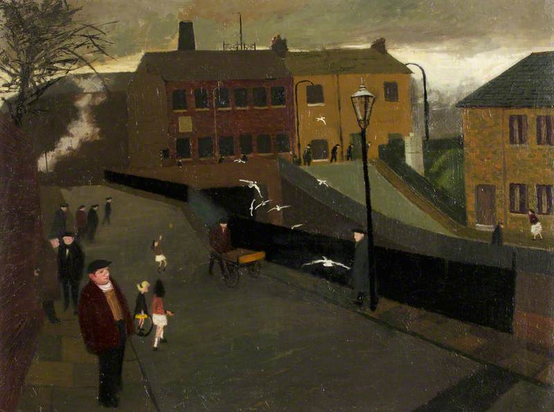 A Canalside Scene in an Industrial Town
