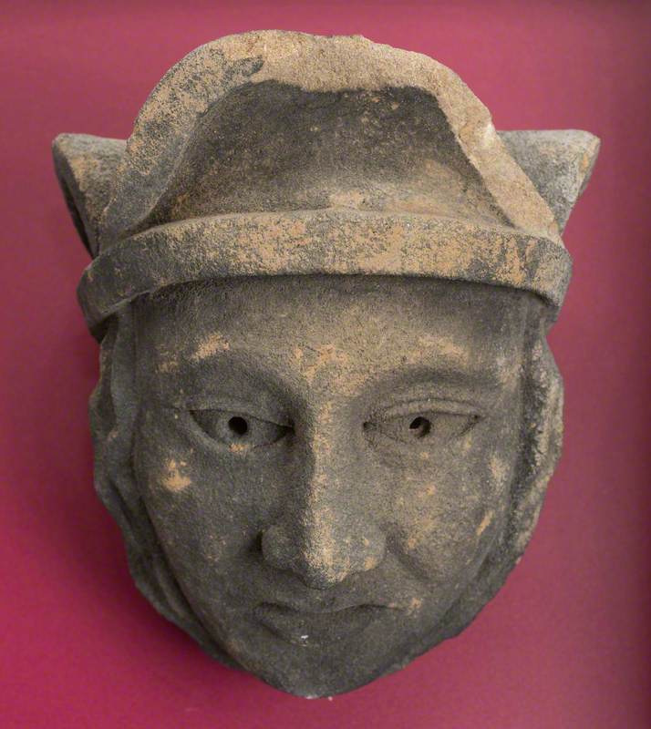 Stone Head with Hat
