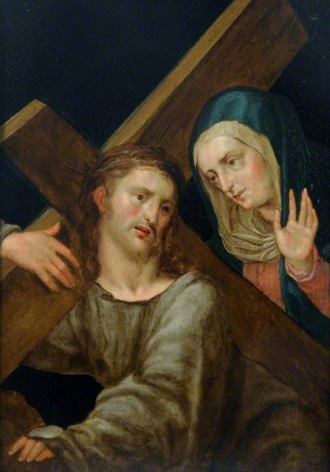 Christ Bearing the Cross with the Virgin Mary