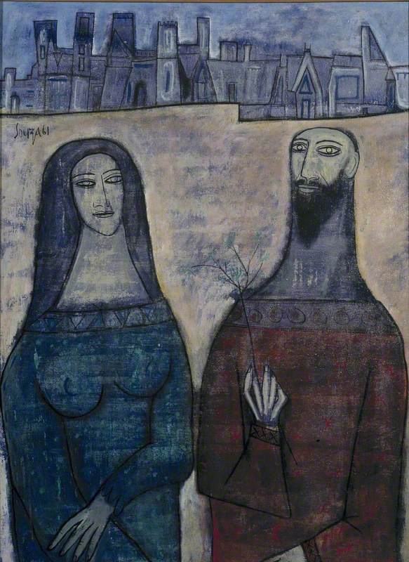 Two Saints in a Landscape