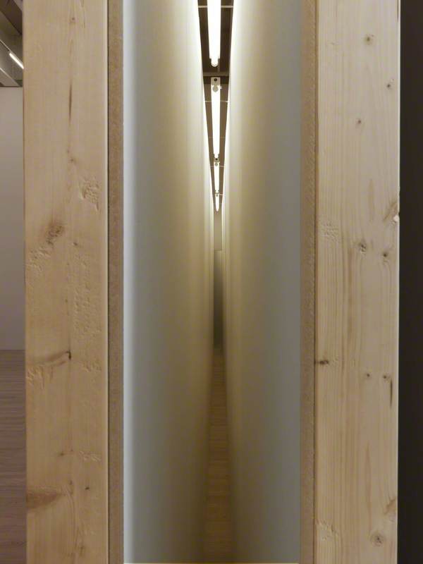 Corridor with Mirror and White Lights