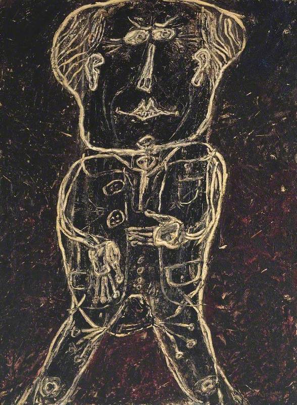 Monsieur Plume with Creases in his Trousers (Portrait of Henri Michaux) (Monsieur Plume plis au pantalon (Portrait d'Henri Michaux))