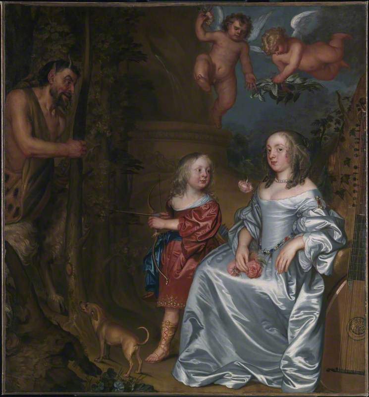 Portrait of a Lady and a Boy, with Pan