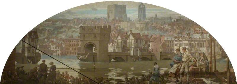 Newcastle upon Tyne from Gateshead, the Great Flood, AD 1771